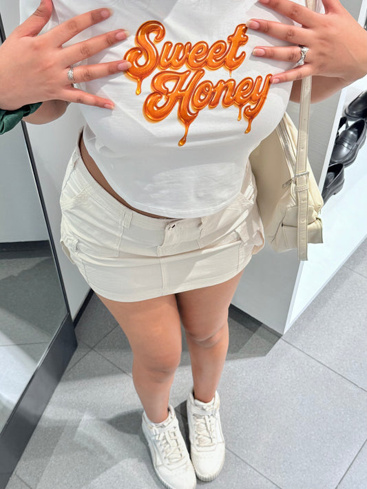 Sweet Honey White Baby Tee