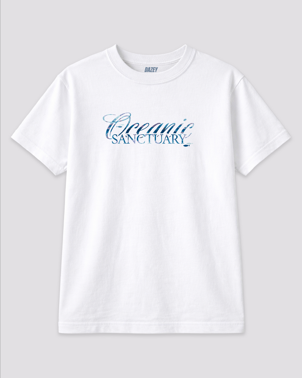 Oceanic Aqua White T-shirt