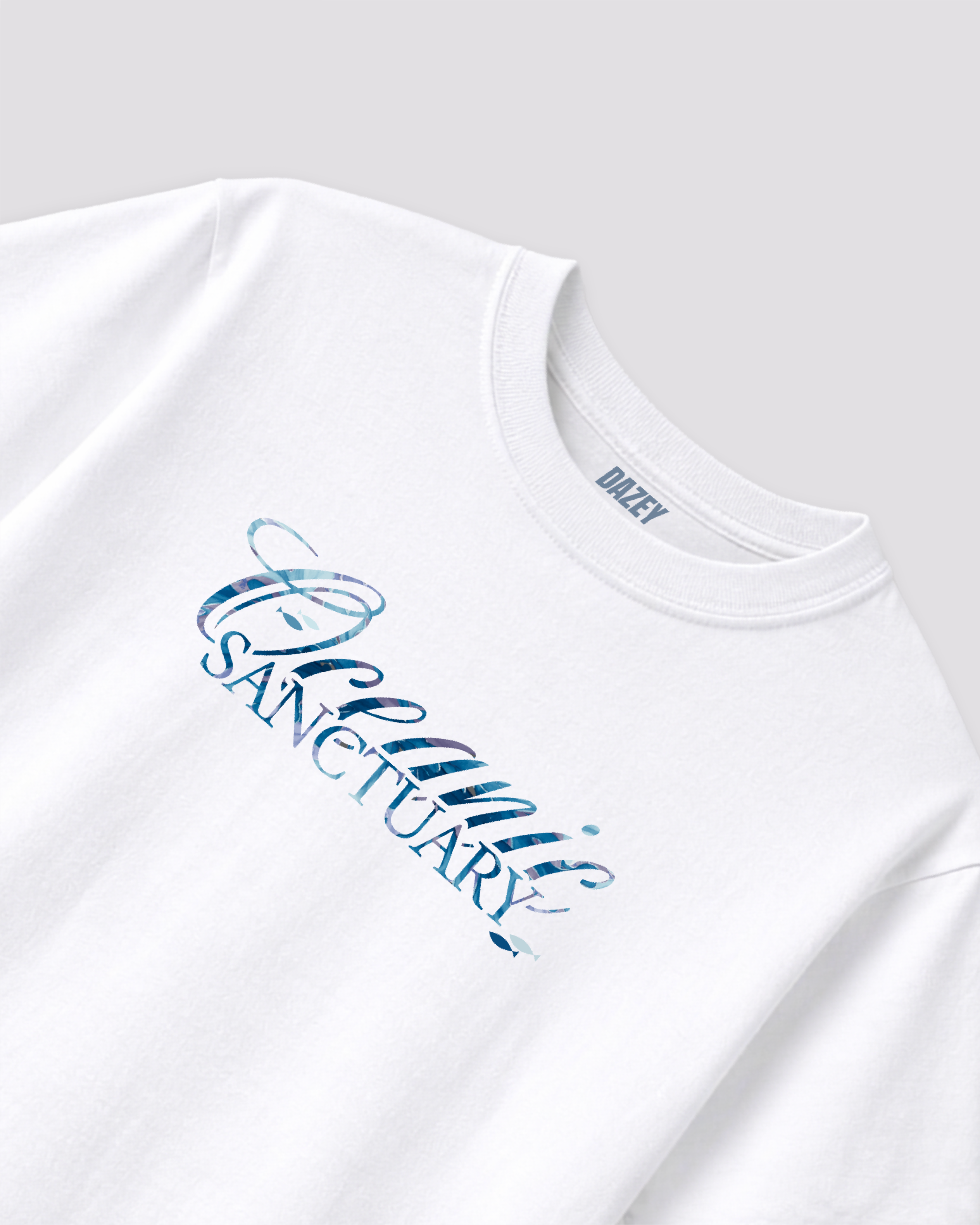 Oceanic Aqua White T-shirt