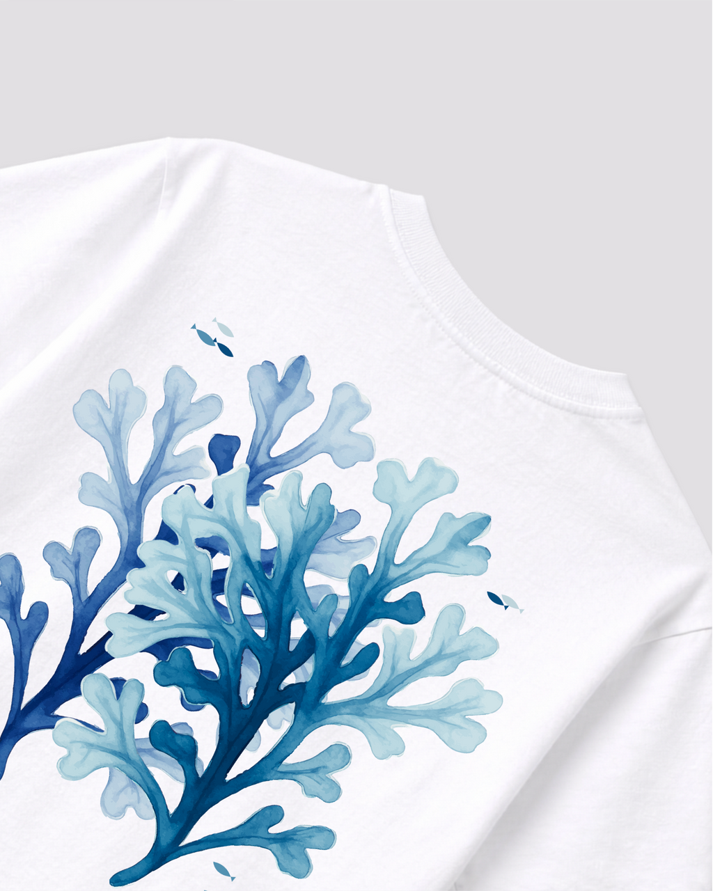 Oceanic Aqua White T-shirt