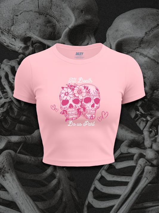 Skulls Pink Baby Tee