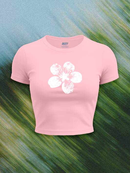 Flower Pink Baby Tee