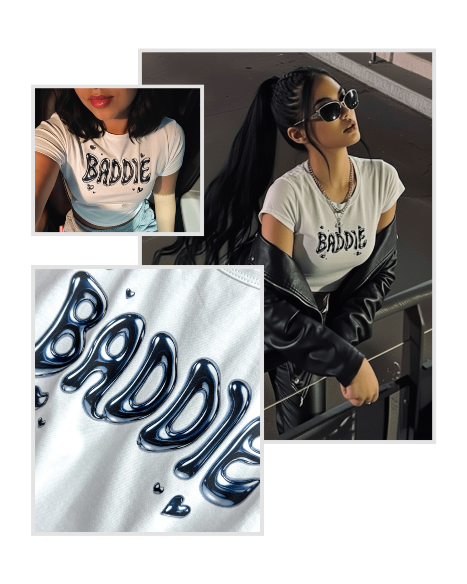 Baddie White Baby Tee