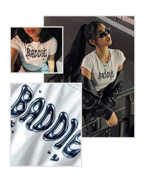 Baddie White Baby Tee