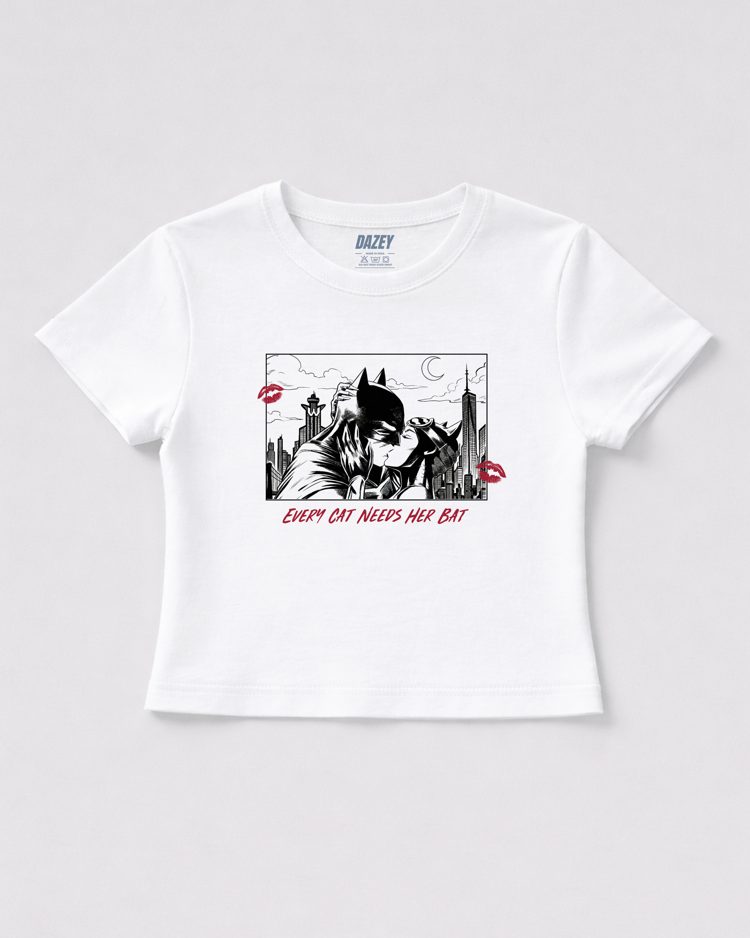 Catwoman White Baby Tee