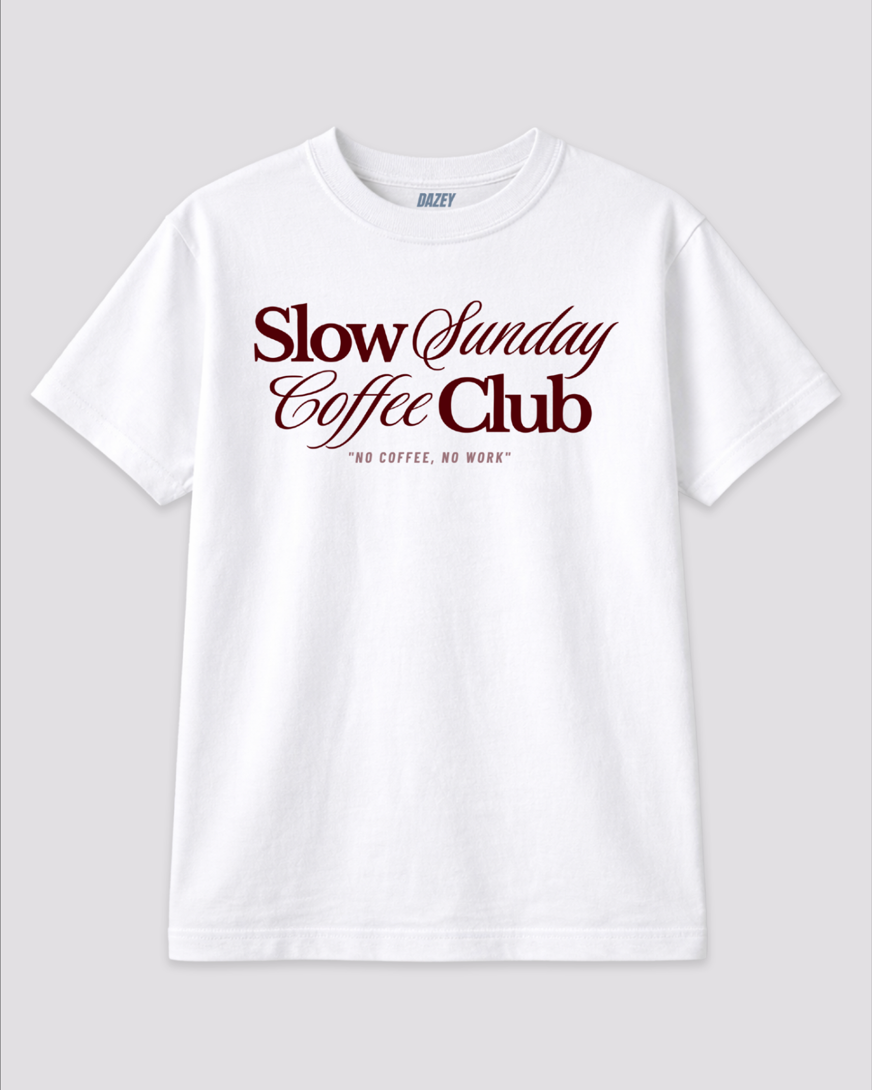 Slow Sunday Coffee Club White T-shirt