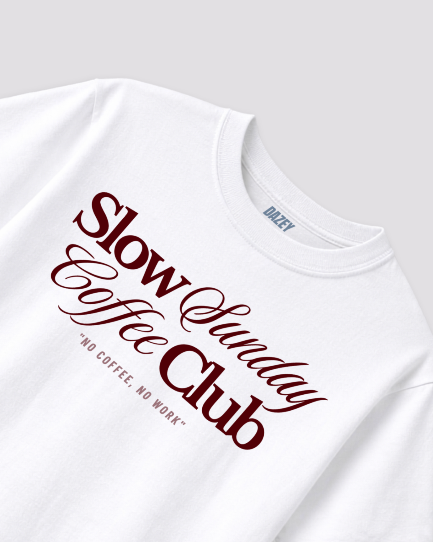 Slow Sunday Coffee Club White T-shirt