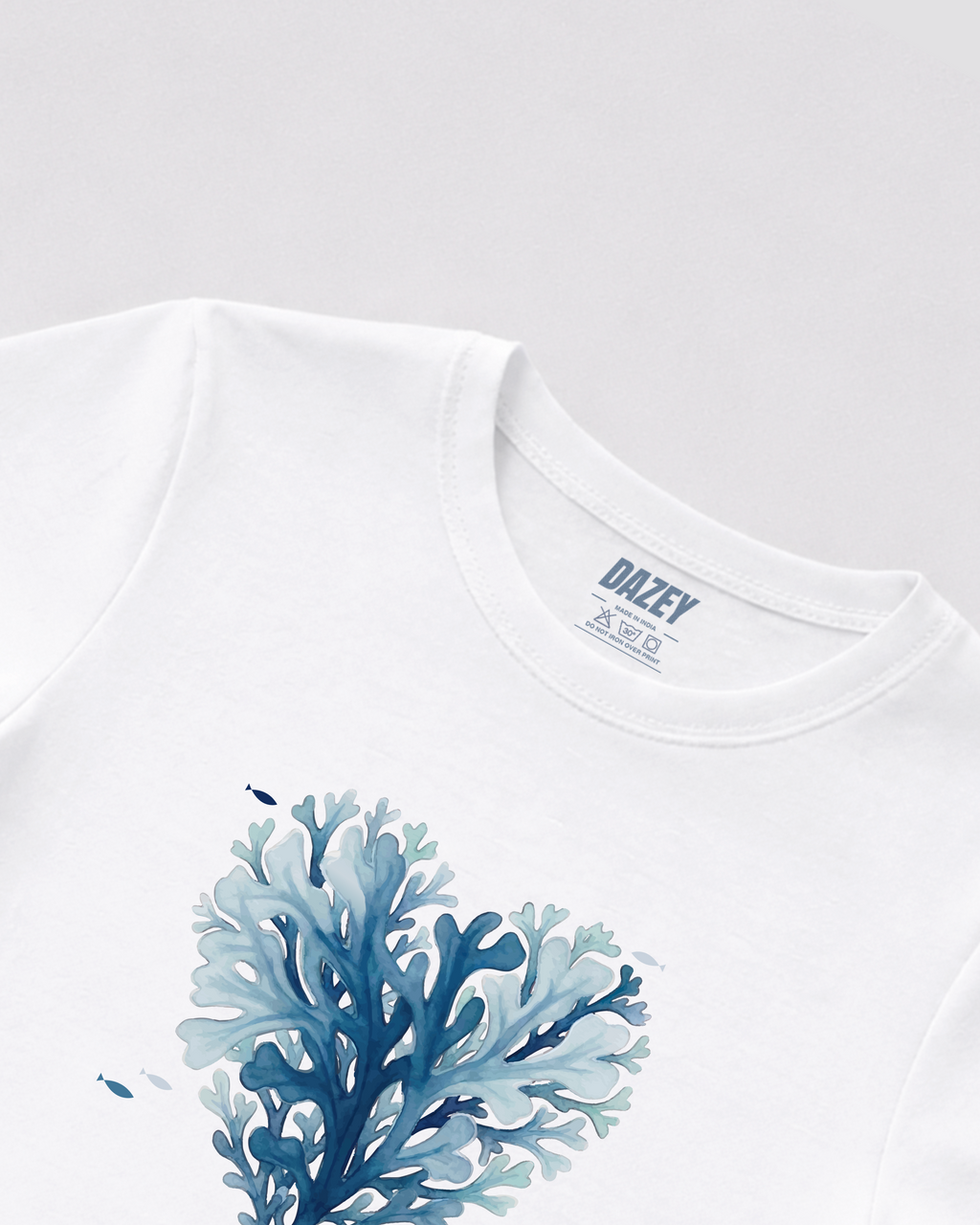 Oceanic Aqua White Baby Tee