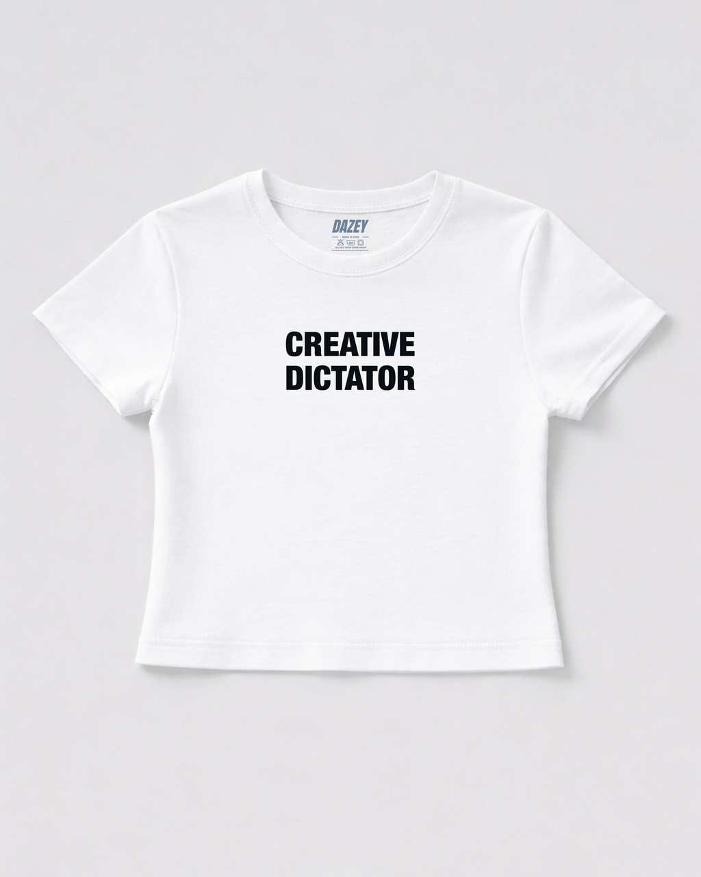 Creative Dictator White Baby Tee