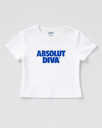 Absolut Diva White Baby Tee