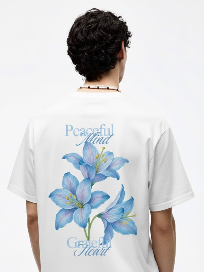 Peaceful Floral White T-shirt