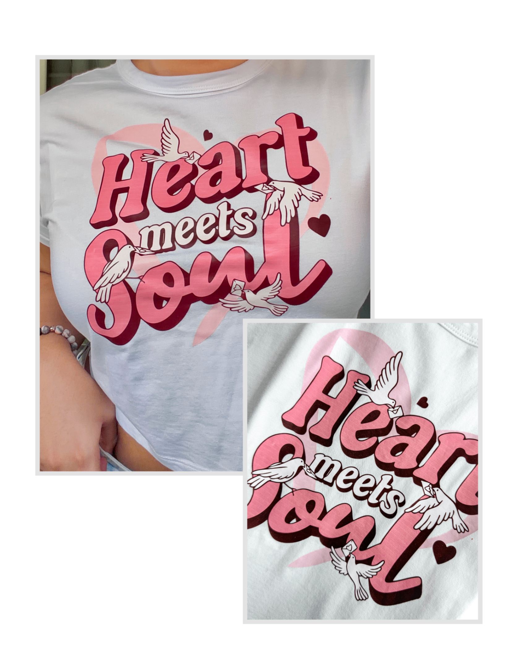 Heart Soul White Baby Tee