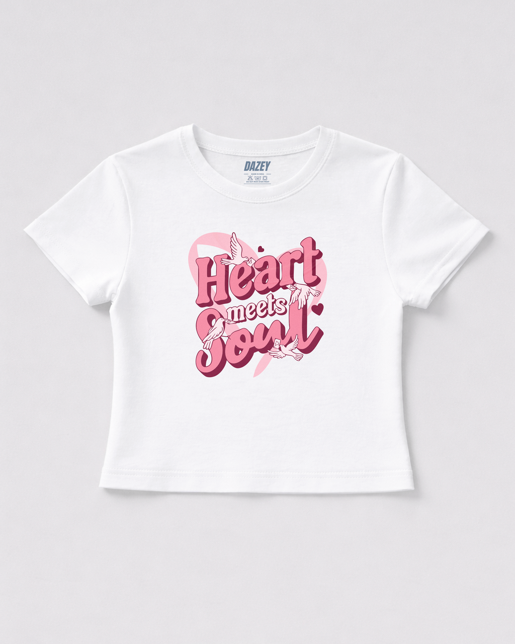 Heart Soul White Baby Tee