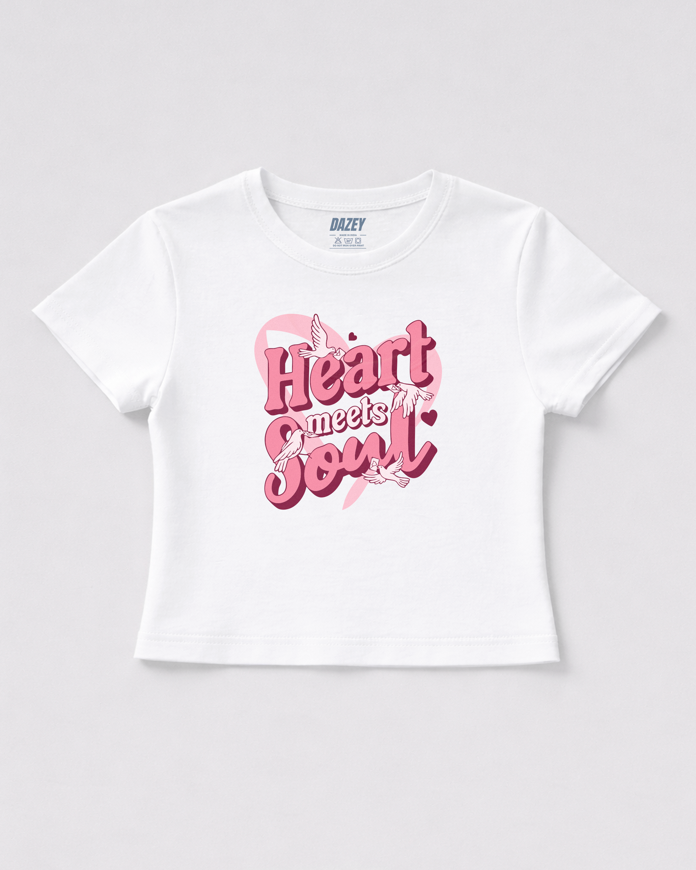 Heart Soul White Baby Tee