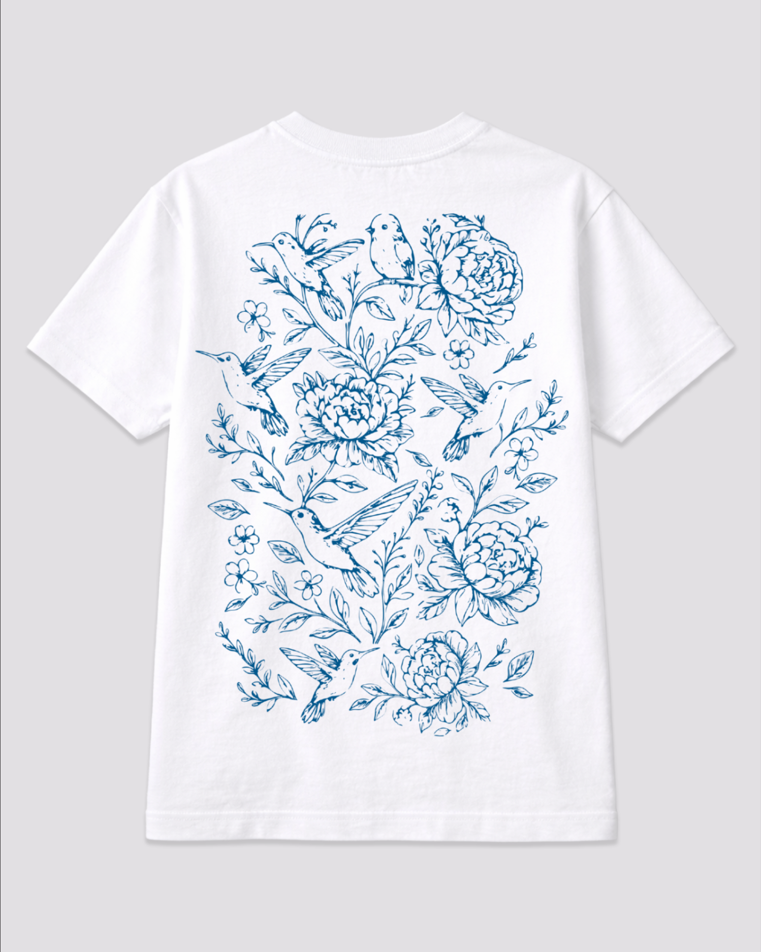 Hummingbird Garden White T-shirt