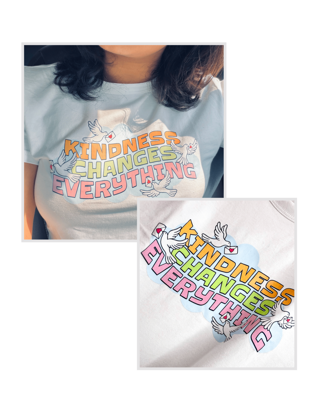Kindness Changes Everything White Baby Tee