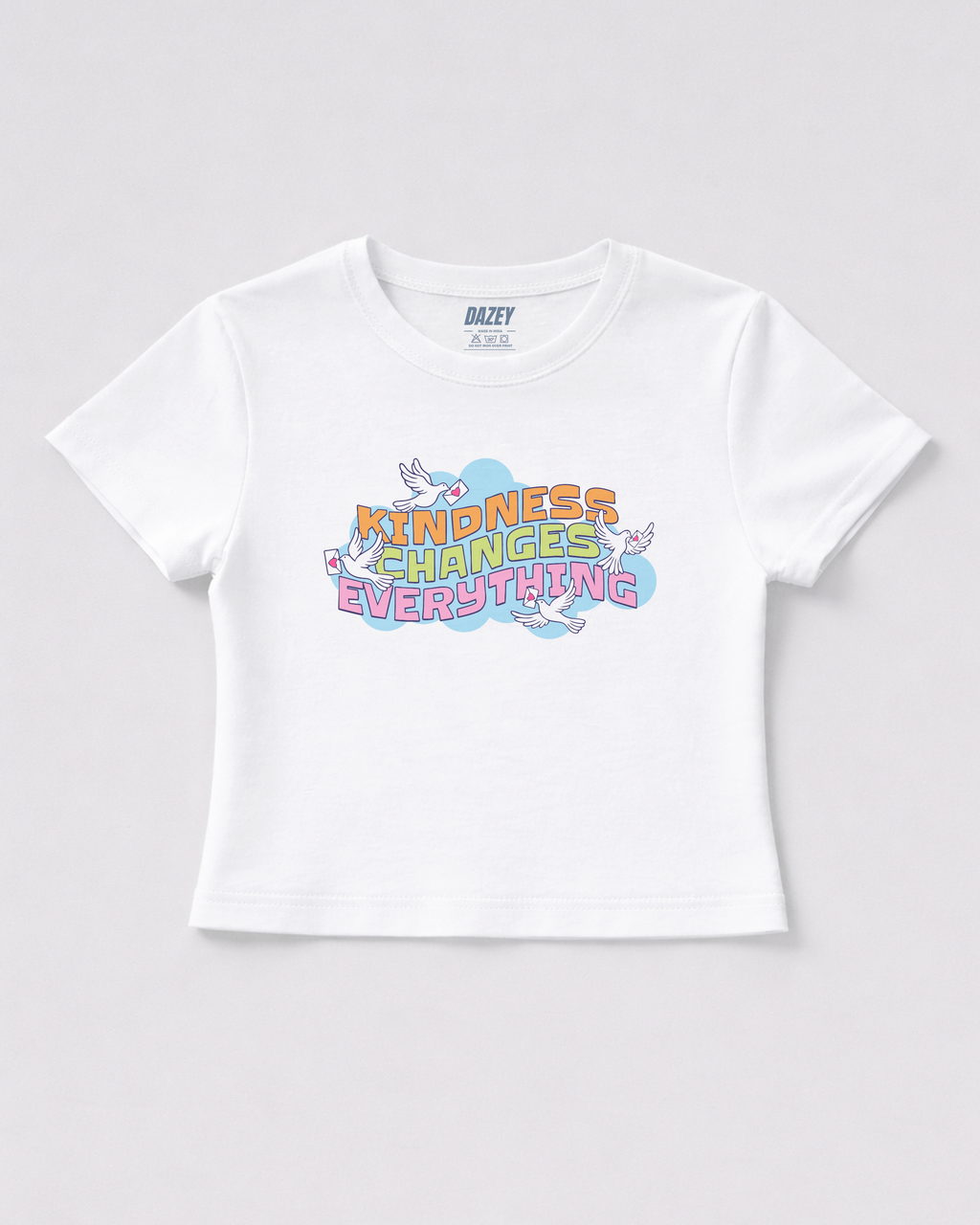 Kindness Changes Everything White Baby Tee