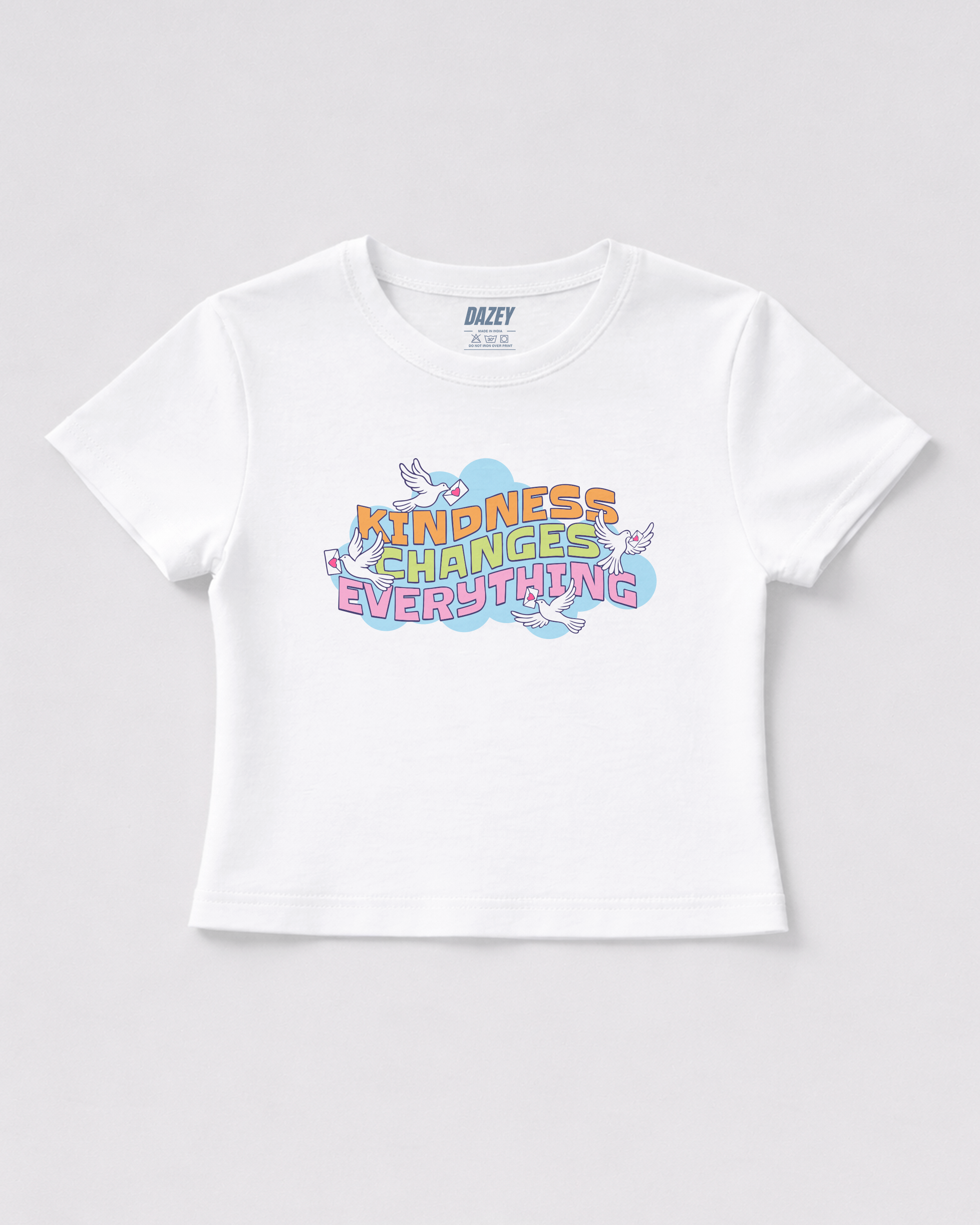 Kindness Changes Everything White Baby Tee