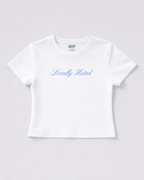 Locally Hated White Baby Tee