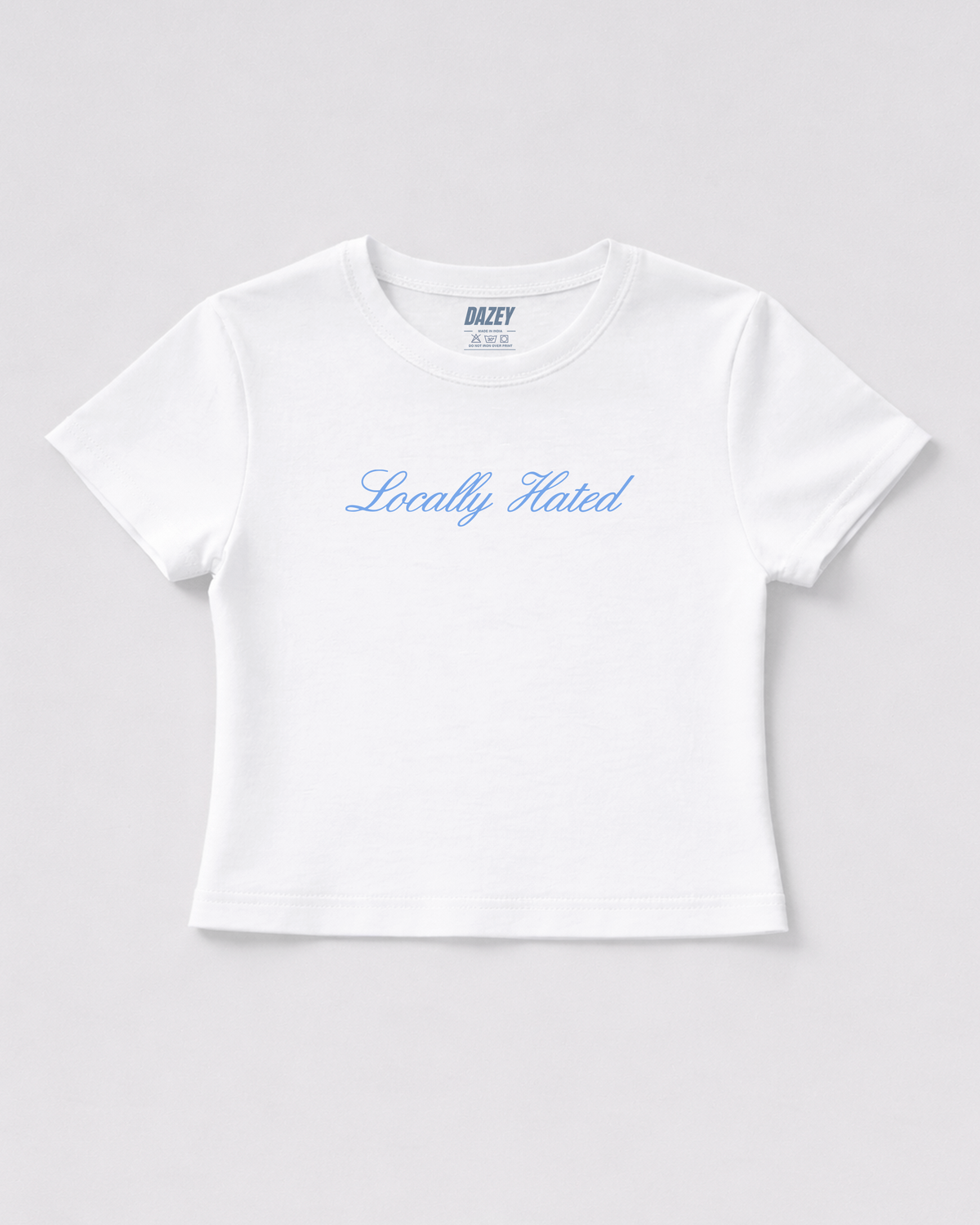 Locally Hated White Baby Tee