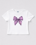 Money Bow White Baby Tee
