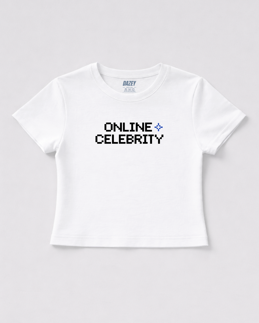 Online Celebrity White Baby Tee