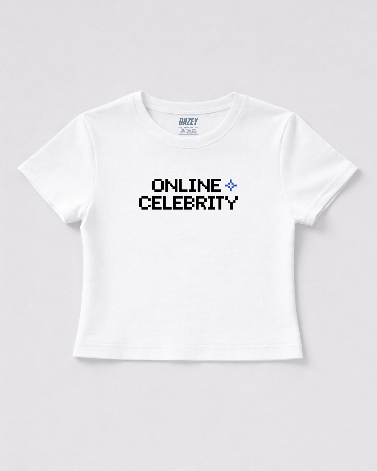 Online Celebrity White Baby Tee