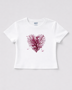 Oceanic Blush White Baby Tee