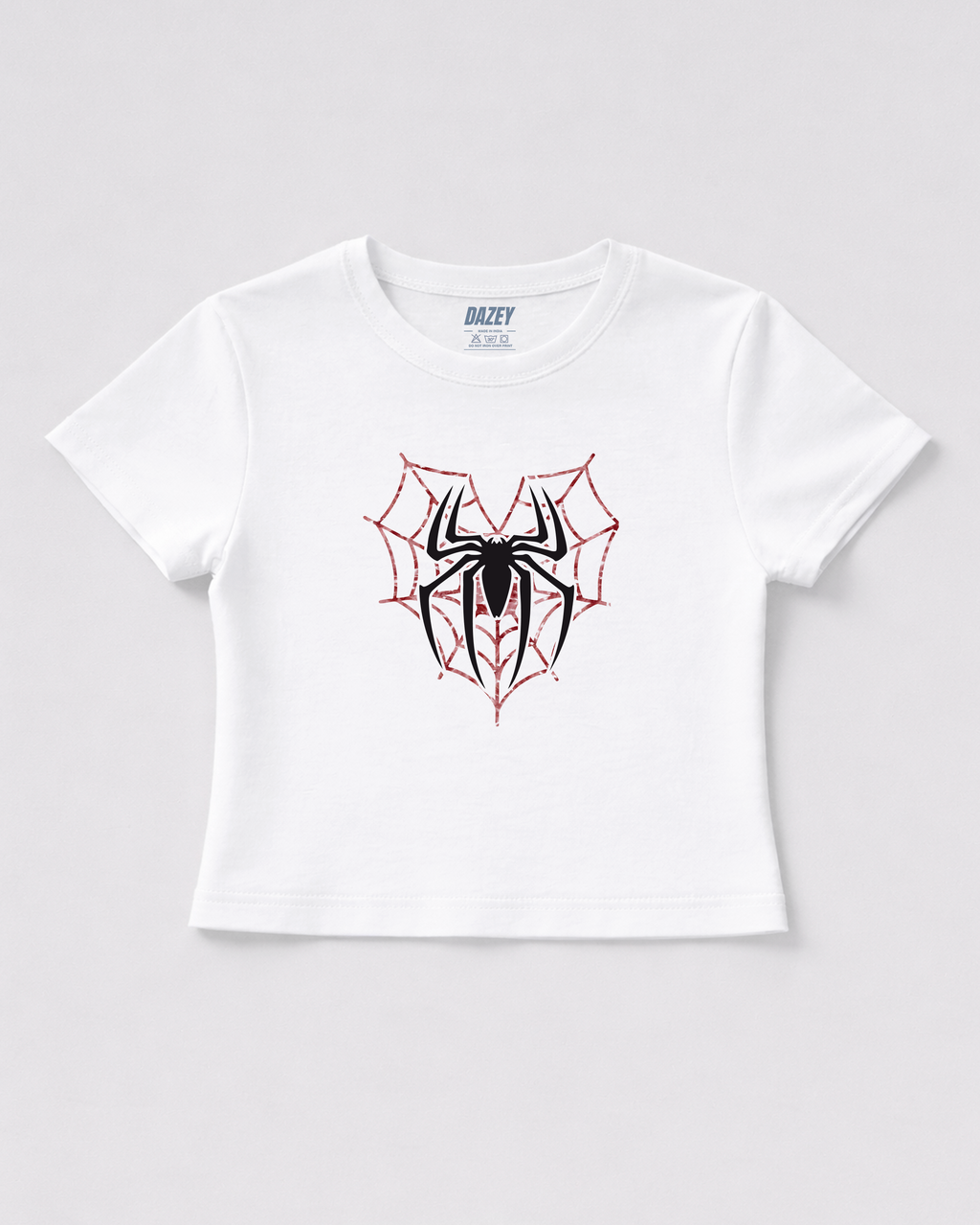 Spider Girl White Baby Tee
