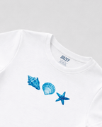 Seaside Shells White Baby Tee