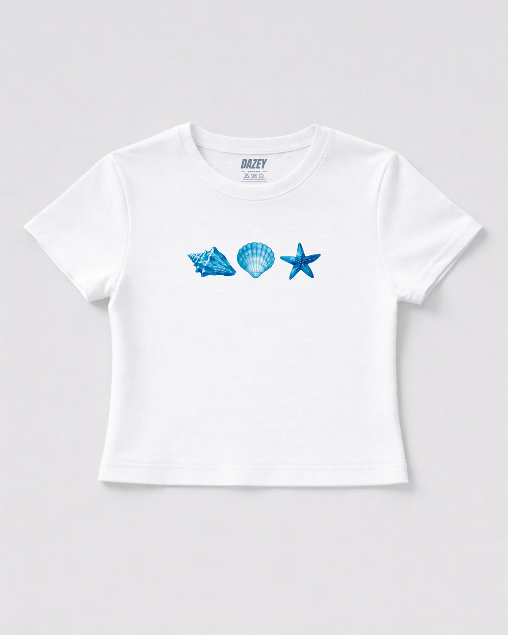 Seaside Shells White Baby Tee