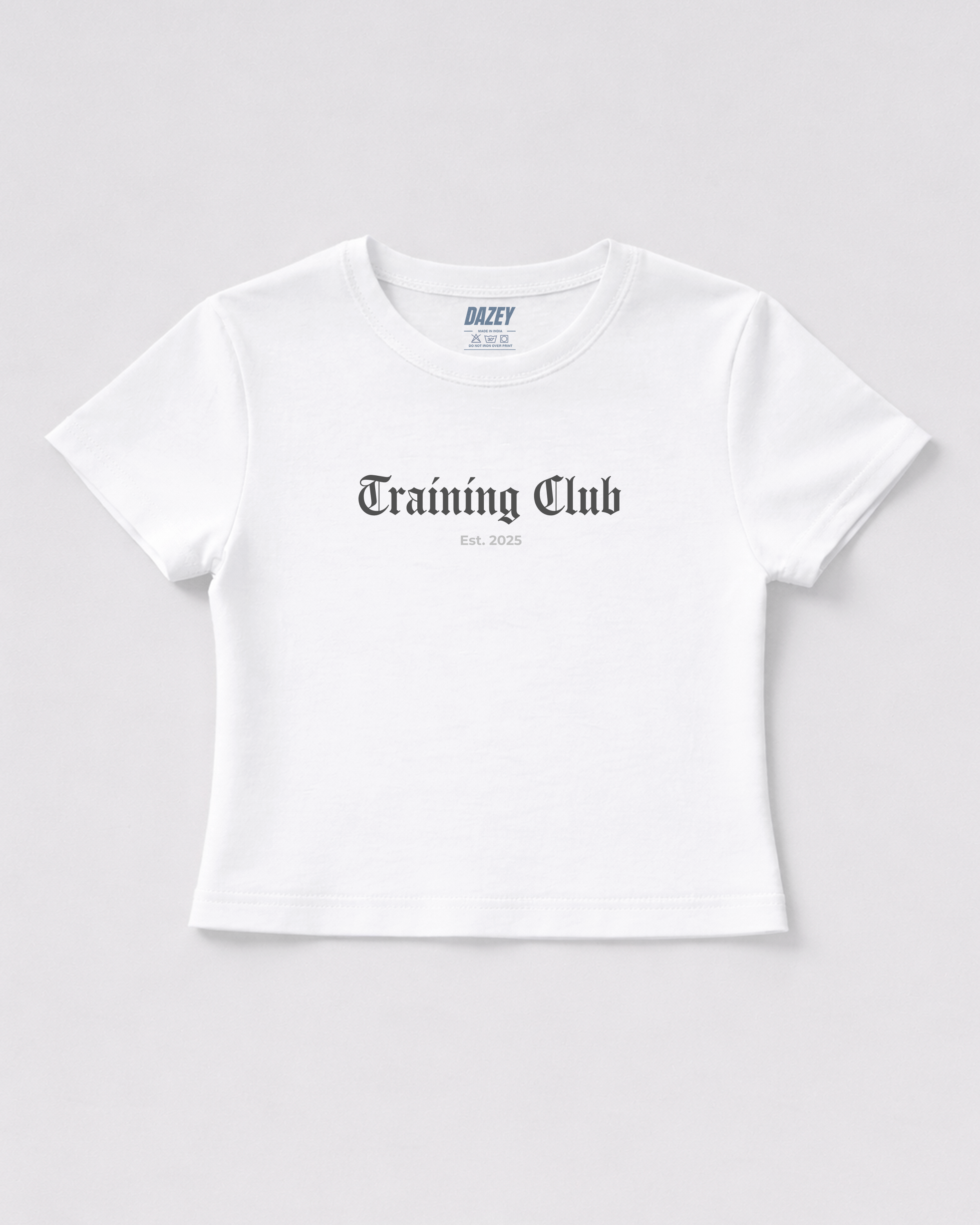 Training Club White Baby Tee
