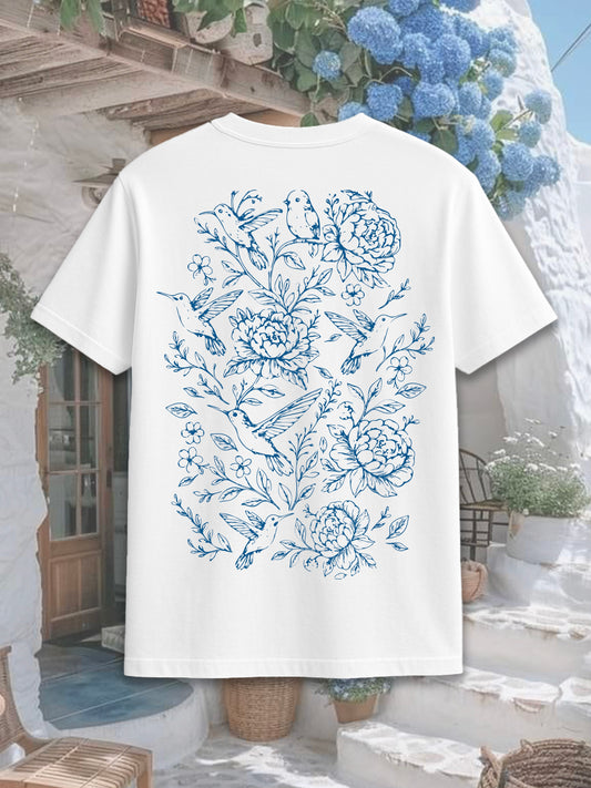 Hummingbird Garden White T-shirt