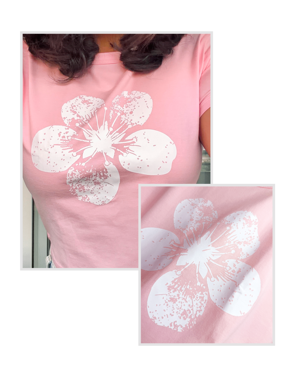 Flower Pink Baby Tee