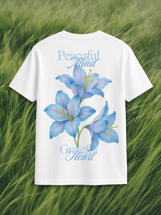 Peaceful Floral White T-shirt